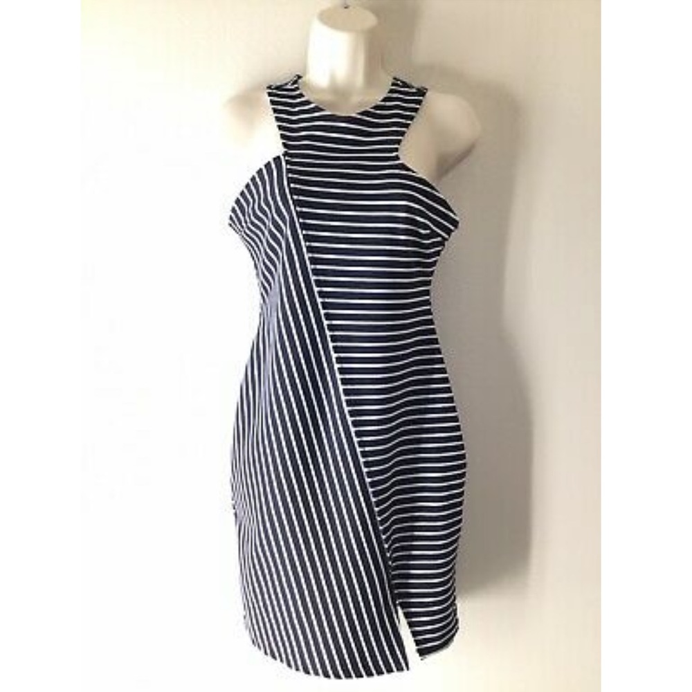 Zara Asymmetric Striped Dress